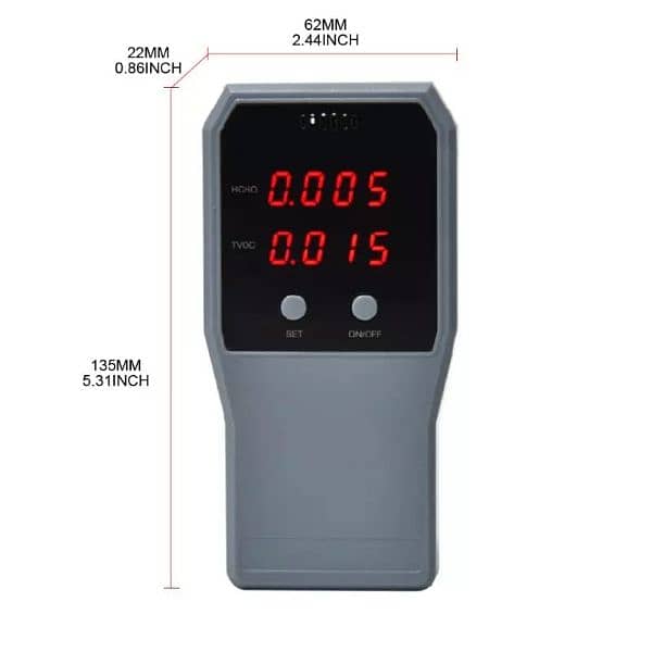 Air Quality Tester Monitor for home outdoor AQI METER SMOG HCHO TV 8