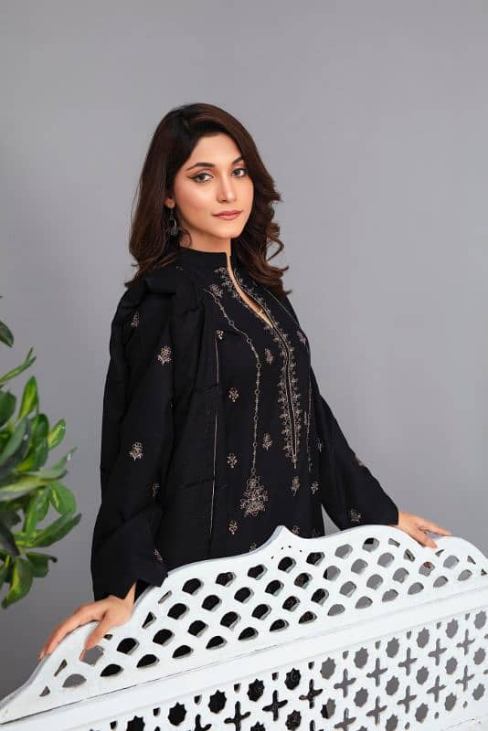 fabric Airjutt Danak embroidery velvet shawl 1