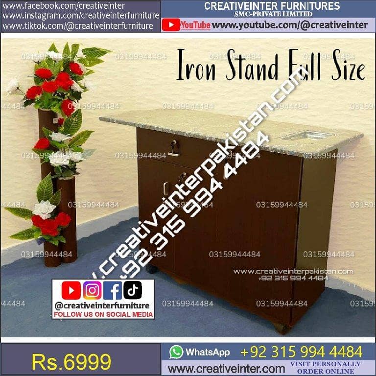 Iron Stand Dressing Cupboard Almari istri press wardrobe iron cloth 5