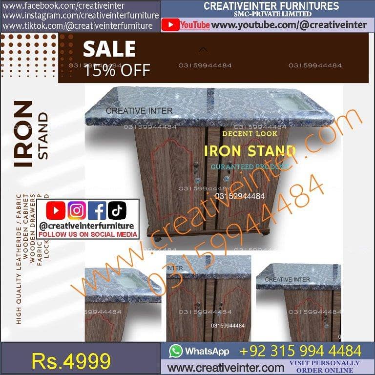 Iron Stand Dressing Cupboard Almari istri press wardrobe iron cloth 13