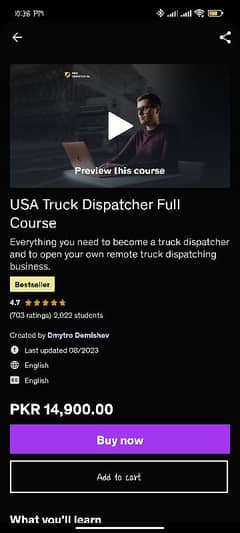 USA truck dispatching COURSE in cheap price