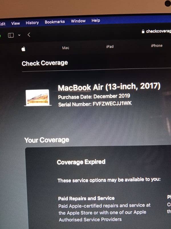 MacBook Air 2017, 13.4"inch ( 8GB / 128SSD ) 12