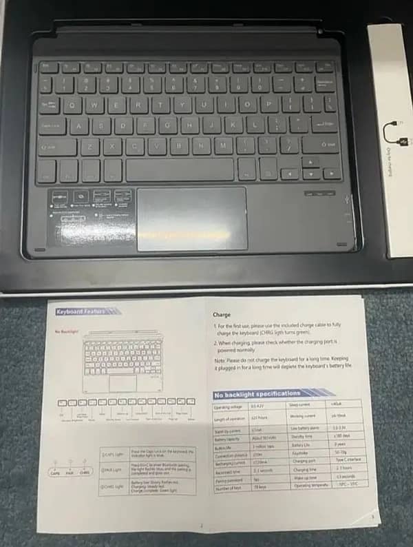 Microsoft Surface Go 4/  3/ 2 / 1 Wireless Bluetooth Keyboard - Grey 6