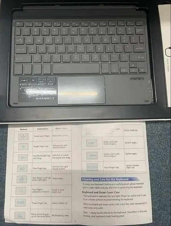 Microsoft Surface Go 4/  3/ 2 / 1 Wireless Bluetooth Keyboard - Grey 7