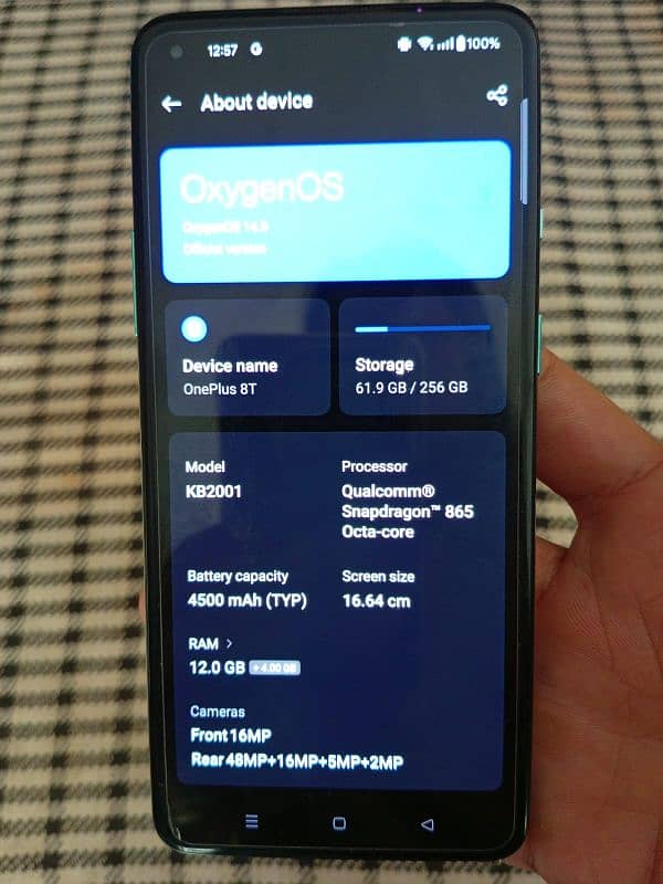 OnePlus 8t 12/256 4