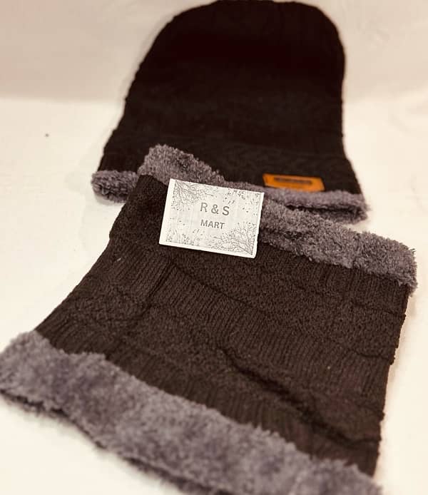 Winter Cap & Neck warmer (wool) [R&S Mart] 3