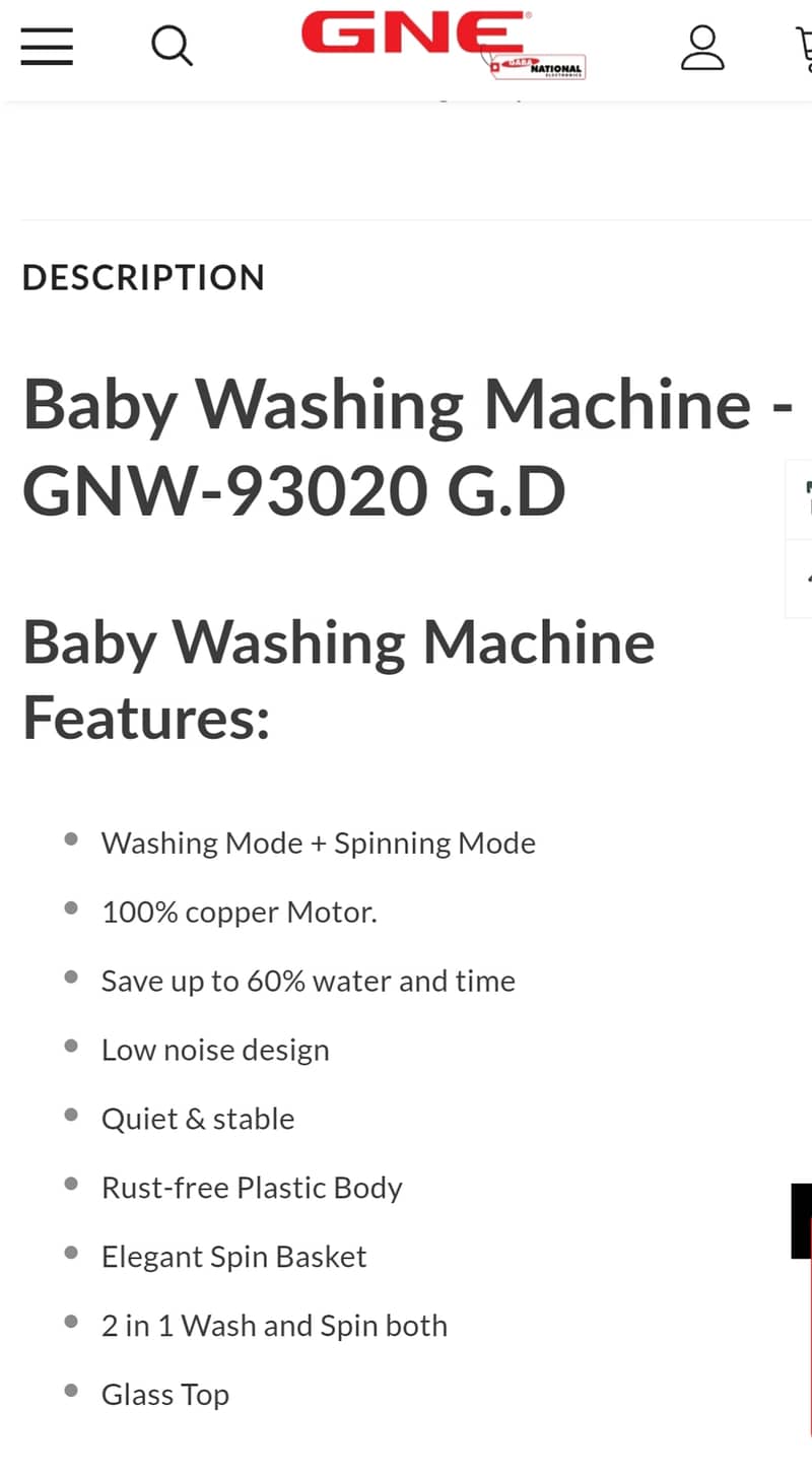 National Gaba Kids Washing Machine for sale 7