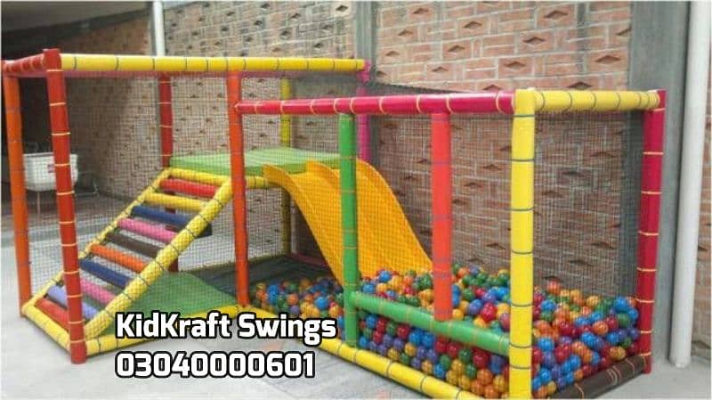 kids Slide/Swings/Kids rides/jhula/Spring rider/jungle gym/gazebo/bar 6