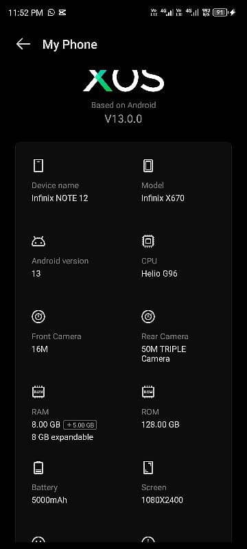 Infinix note 12   (8+8/128) 7