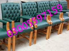 Office fix wood chair guest visitor furniture table waiting study desk