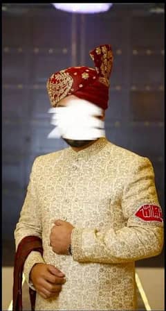 Sherwani (Cream Color) with Qulla