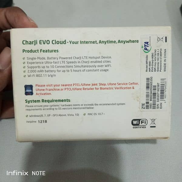 ptcl chargi evo cloud device 4g 2