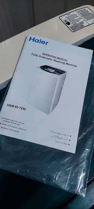 Haier 8.5 KG Only 5 Time Use Fuly Automatic Washng Machine Wid Waranty 1