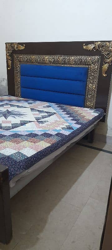 Bed Wooden King Size with Mattress / bed / sale / king bed / wooden 2