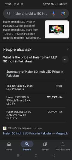 Haier 50 inches LED Tv For Sale