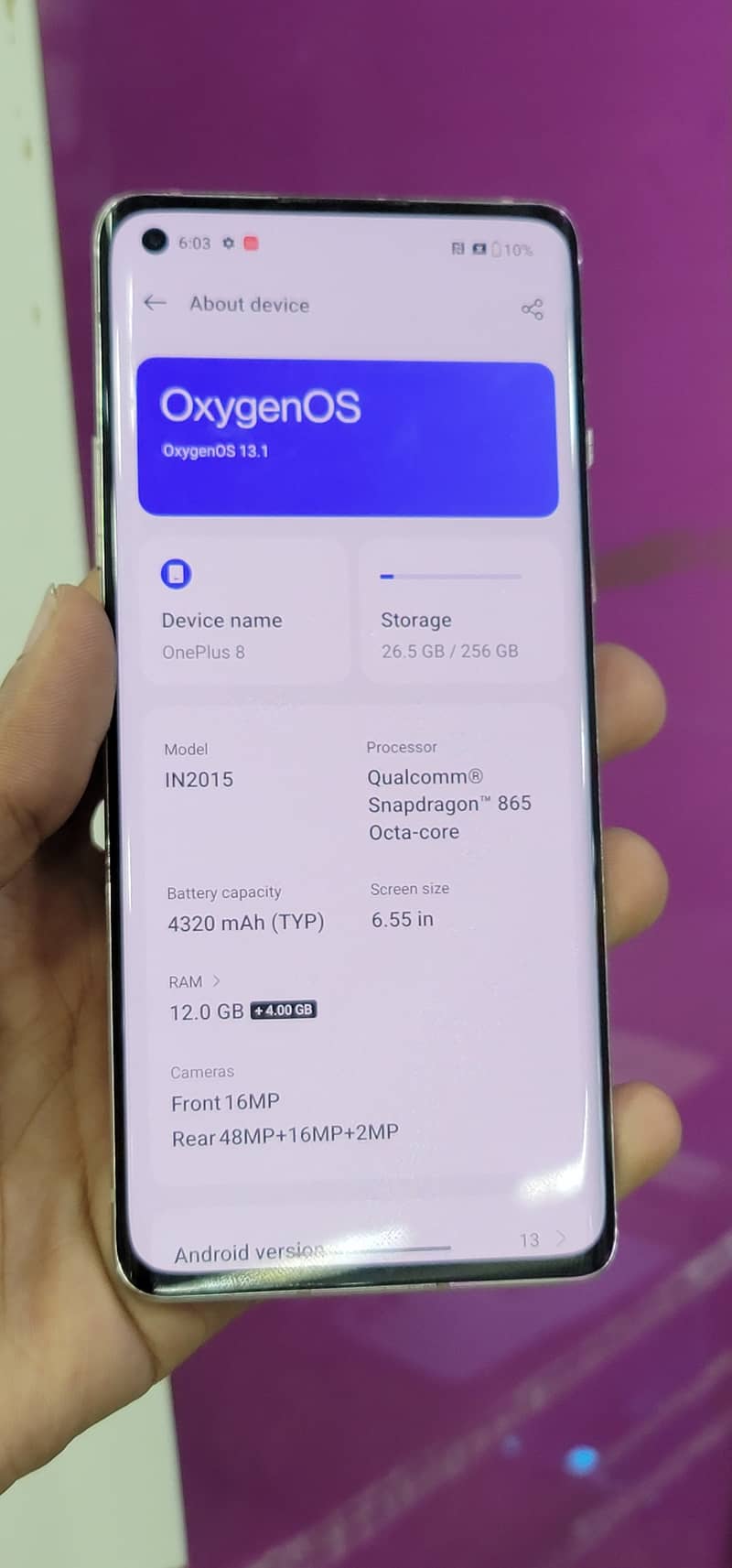 ONEPLUS 8 (12GB/256GB) 7