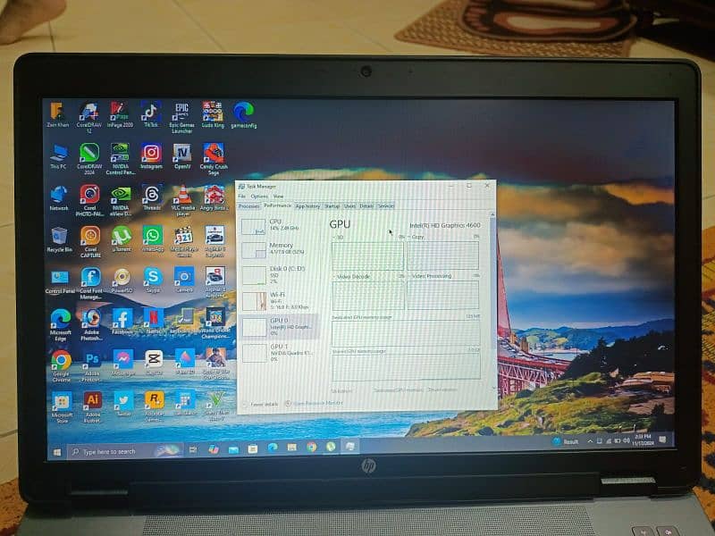 hp laptop core i7 4th generation all ok 9