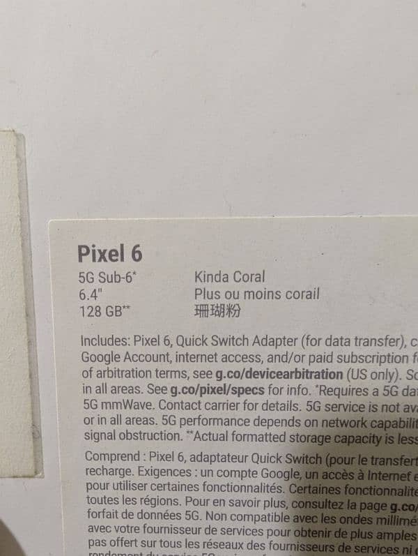 pixel 6 8/128 both sims official PTA approved 2