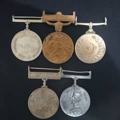 5 Different Pakistani Medals for collectors at the Best price