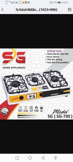 3 BURNERS KITCHEN STOVE