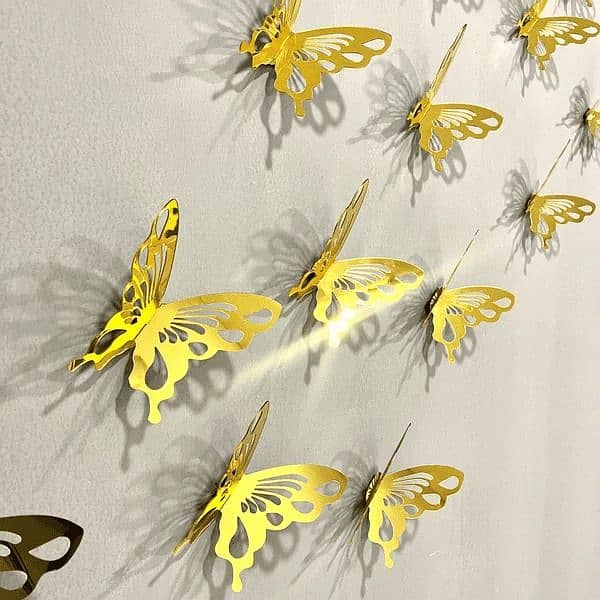 6 pieces Acrylic Mirror Butterflies 0