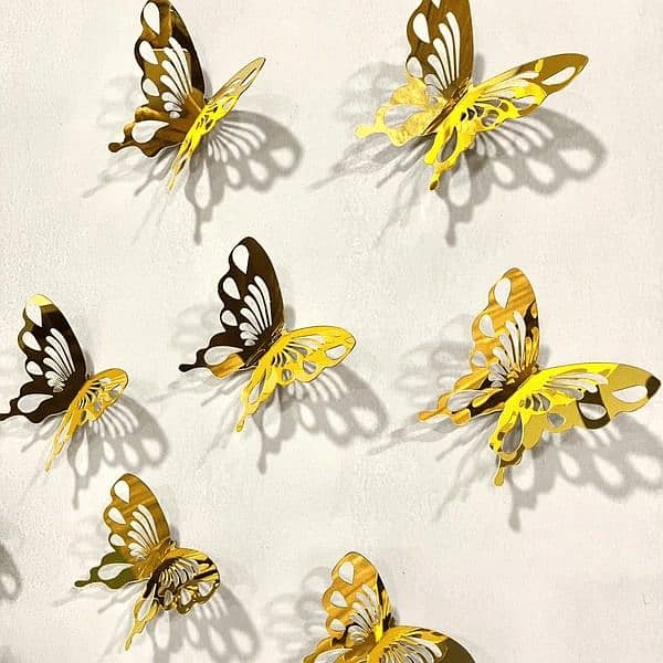 6 pieces Acrylic Mirror Butterflies 2