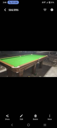 3x6 snooker table for sale