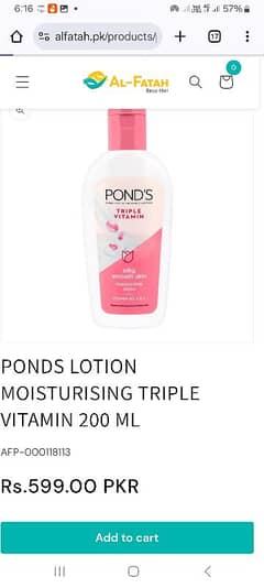 ponds lotion 200ml