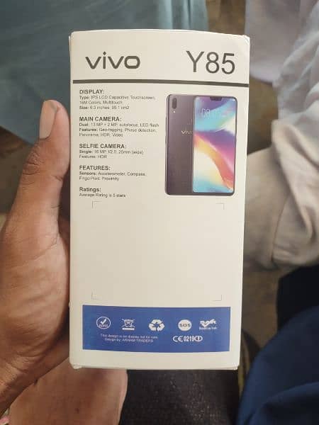 Vivo Y85 Full With Charger Box. With Full Lash. Condition 6