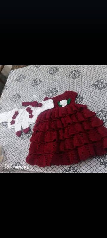 crochet baby girls frock 2