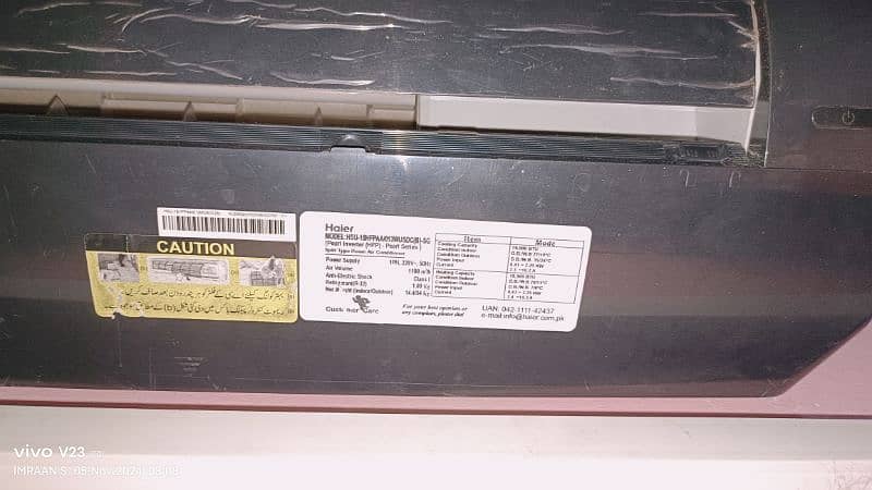 Haier DC inverter 1.5 ton 03001310731 2