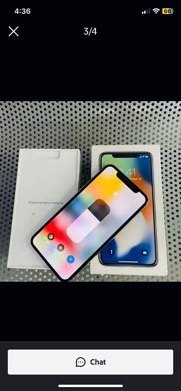 iPhone x with boxWhatsApp number0342=57=93=200 0