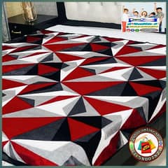 Fleece printed double bed blanket