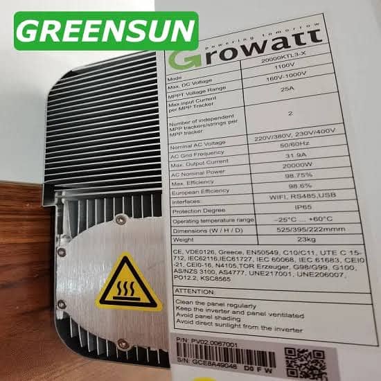 Growwatt on grid inverter 10kw 2