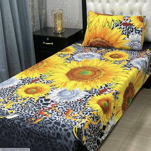 tow piece crystal cotton single bed sheet 0