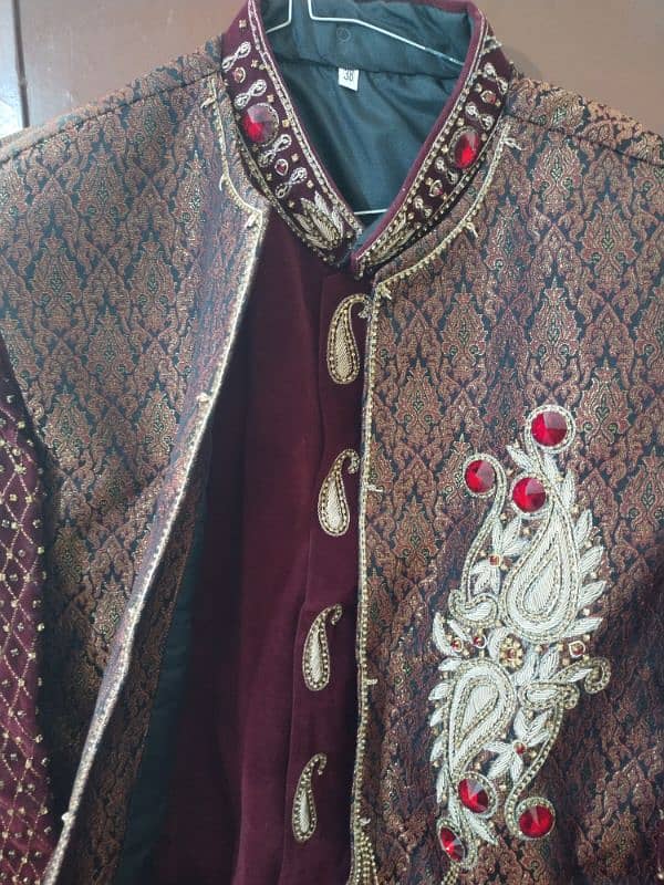 Double Sherwani Velvet Banarasi 1