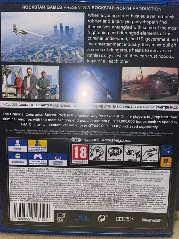 Grand Theft Auto V (GTA 5) - Original DVD for Sale 2