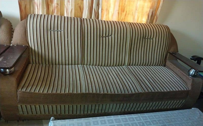 5 Seater Sofa Set Wooden 1