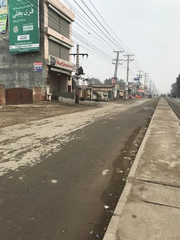 30 Marla Beautiful Commercial Plot For Rent In Near Wedding Shaadi Hall G. T Road Manava Lahore Front 2 Shops Main Bollywood 5