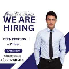 Driver || Jobs || Urgent Hiring