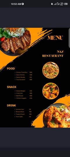 Menu design