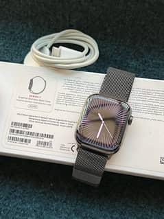 Apple Watch S7 Graphite Stainless Steel Complete Box