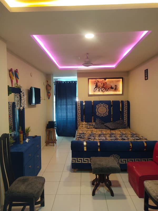 Par day 1bed studio apartment for rent available 1