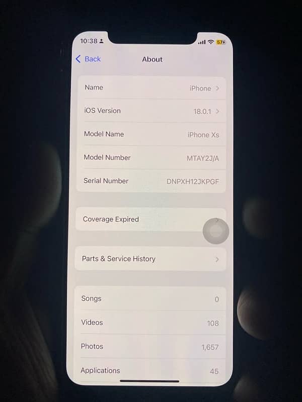 I phone xs GOLD 64GB (SCOM WORKING)  10/10 5