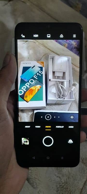 oppo f15 8/256 with box and charger 7