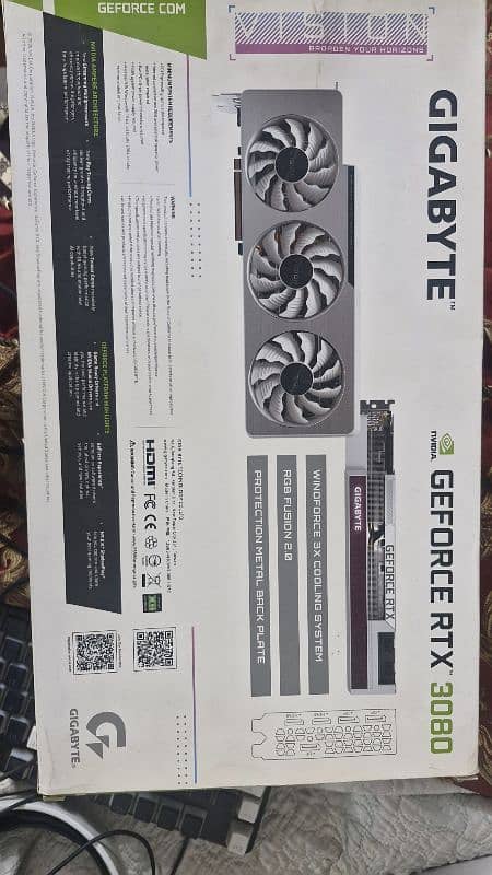 Nvidia Gforce Rtx 3080 OC triple fan white 6