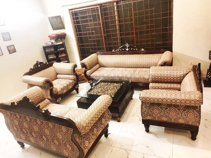 sofaset | 7 seater sofaset | chinioti sofaset | pure wood sofa 3