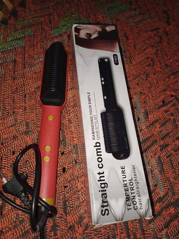 Electronic hair straightener brush 2