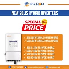 6kw solis Hybrid solar Inverter S6 Plus. also 8kw available