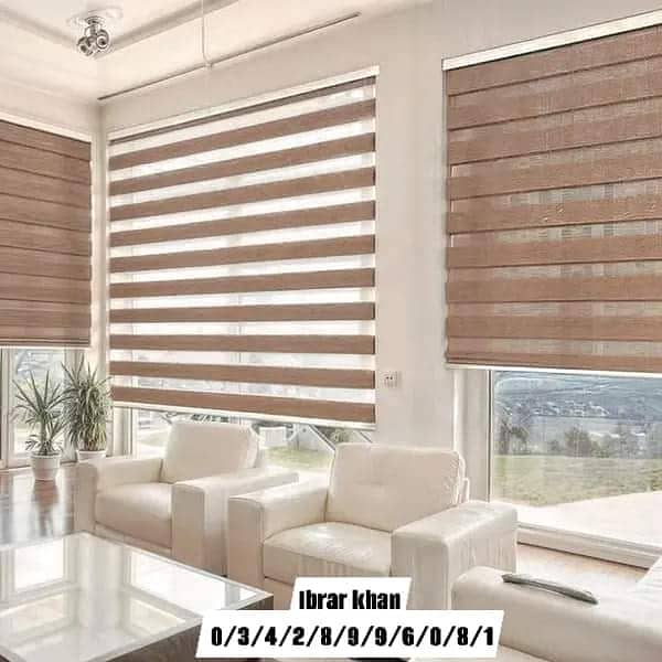 Office Blinds roller zebra with remote control / window wooden blinds 2